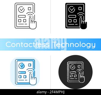 Predictive touch technology icon Stock Vector