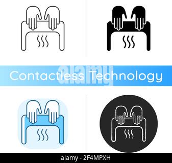 Automatic hand dryer icon Stock Vector