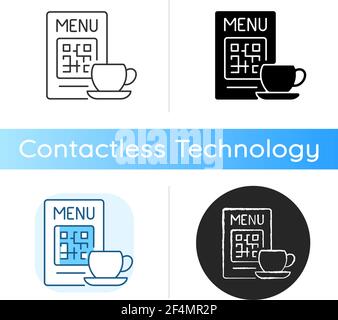 QR menu icon Stock Vector