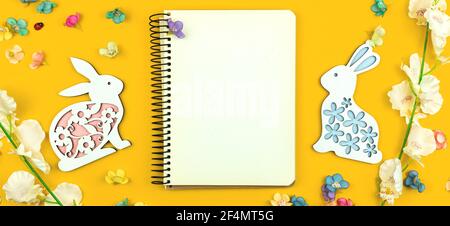 Easter greeting card with copy space, happy holiday concept banner photo Stock Photo