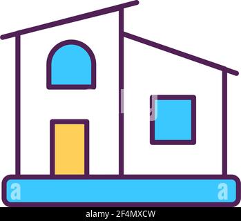 Home RGB color icon Stock Vector