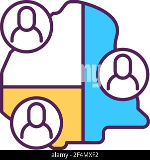 Community RGB color icon Stock Vector