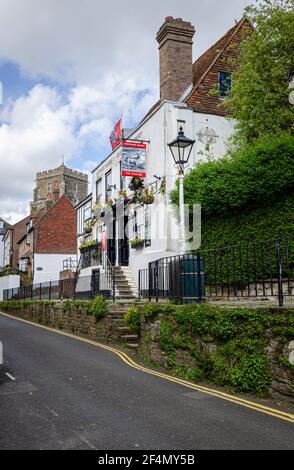 May 2015, Hastings, East Sussex, UK -  View of The Stag Inn Public House in the Old Town, Hastings, East Sussex, UK Stock Photo
