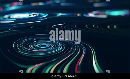 Abstract technology big data concept. Motion graphic for abstract data center, data flow. Transferring of big data and storage of block chain, server, Stock Photo