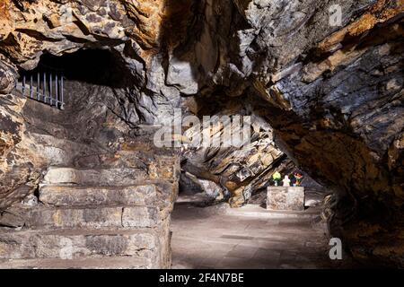 St Fillans Cave in the fishing village of Pittenweem in the East Neuk of Fife, Scotland UK - Saint Fillan was a 7th century hermit/monk. Stock Photo