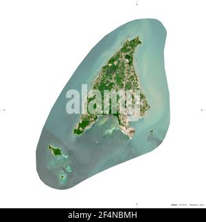 Labuan, federal territory of Malaysia. High resolution satellite map ...