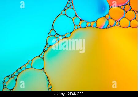 macro image of air bubbles in water. abstract background. Stock Photo