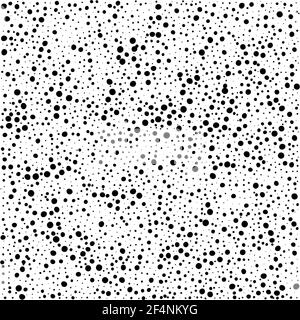Vector Abstract seamless patterns with dots. Fashion 80-90s. Black and white textured Stock Vector