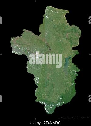 Ubon Ratchathani, province of Thailand. High resolution satellite map ...