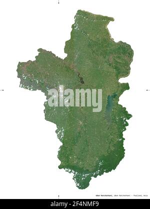 Ubon Ratchathani, province of Thailand. High resolution satellite map ...