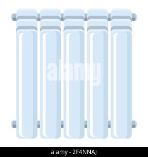 Illustration of radiator in house. Adversting icon or image for industry. Stock Vector