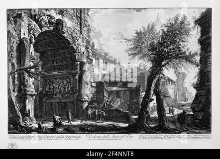 Giovanni Battista Piranesi - View Arch Titus Stock Photo