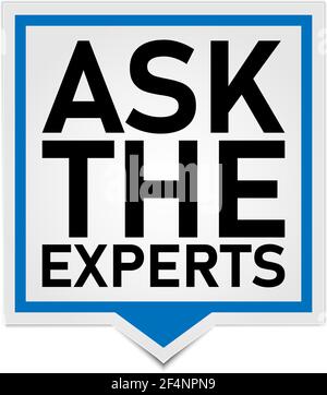 Ask The Experts Business Customers Solution Label Icon Vector Stock Vector
