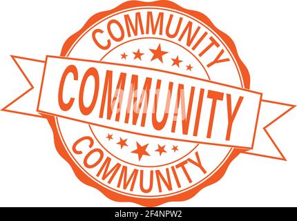 community round logo rubber stamp sign on white Stock Vector