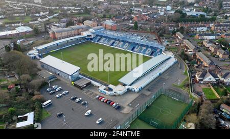 AFC Telford United Bucks Head stadium in Wellington, Shropshire, Uk Stock Photo