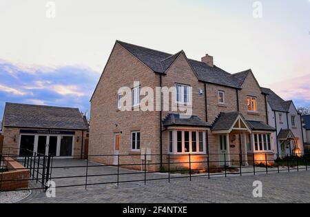 Cotswold Gate exclusive housing development near Burford Cotswolds Oxfordshire England UK Britain Cotswold village Stock Photo