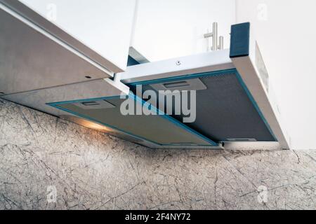 Kitchen hood closeup in the house Stock Photo