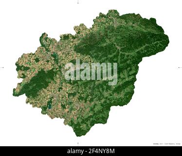 Zlinsky, Region Of Czech Republic. Sentinel-2 Satellite Imagery. Shape ...