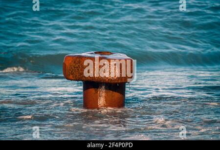 Anchor old details in the Black sea Stock Photo