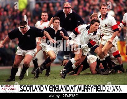 Scotland V England Five Nations Championships Rugby Union  at Murrayfeild Stock Photo