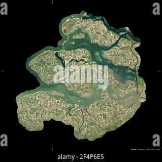 Zeeland, province of Netherlands. High resolution satellite map Stock ...