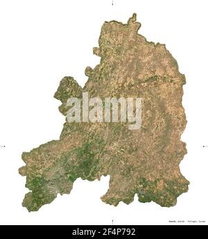 Guarda, district of Portugal. High resolution satellite map. Corner ...