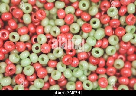 Colorful beads background macro photography concept Stock Photo