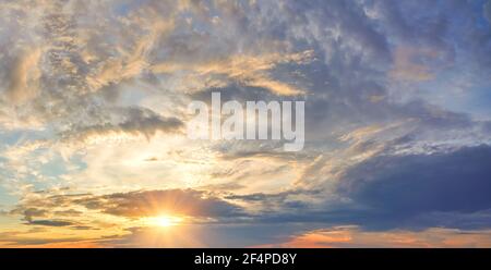 Dramatic colorful sky at sunset Stock Photo
