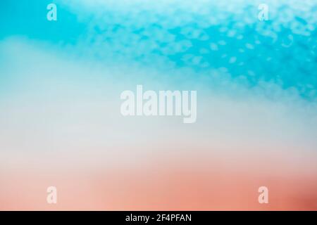 Contemporary abstract blue and orange shades with textured bokeh Stock Photo