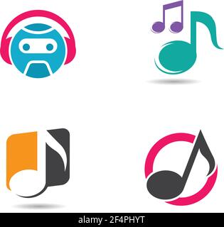 Music logo creative vector icon illustration Stock Vector