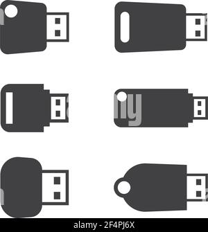 Usb portable storage logo icon design Stock Vector