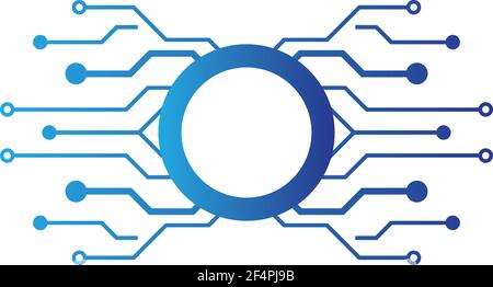 Circuit logo template vector icon illustration design Stock Vector