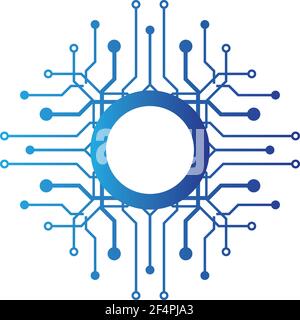 Circuit logo template vector icon illustration design Stock Vector