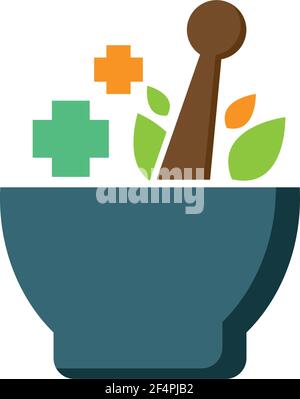 Herbal medicine logo template vector icon design Stock Vector