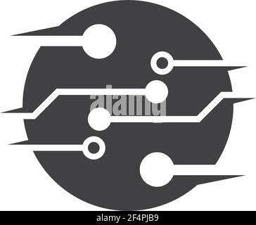 Circuit logo template vector icon illustration design Stock Vector