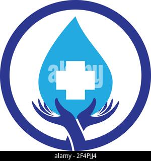 Hand sanitizer icon logo vector design Stock Vector