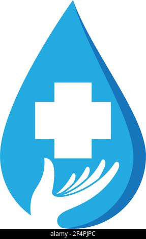 Hand wash logo template vector icon design Stock Vector