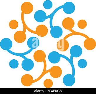 Molecule logo template vector icon  design Stock Vector