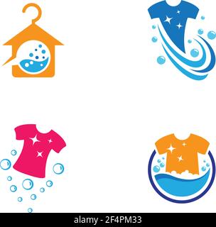 Laundry logo template vector icon  design Stock Vector