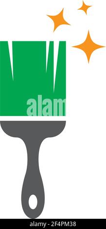 Paintbrush logo template vector icon design Stock Vector