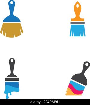 Paintbrush logo template vector icon design Stock Vector