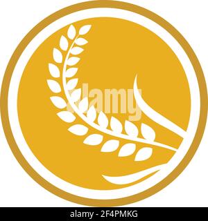Wheat logo vector icon design Stock Vector