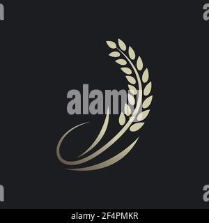 Wheat logo vector icon design Stock Vector