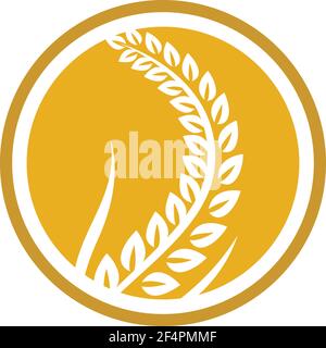 Wheat logo vector icon design Stock Vector