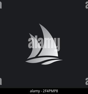 Cruise ship logo vector icon design Stock Vector