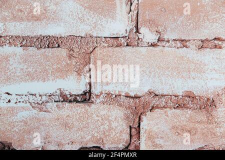 Light brown brickwork background. Decorative wall at home or office. Stock Photo