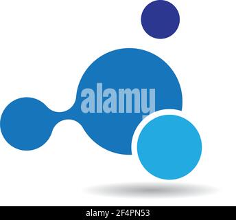 Molecule logo vector icon illustration design Stock Vector