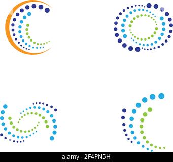 Molecule logo vector icon illustration design Stock Vector