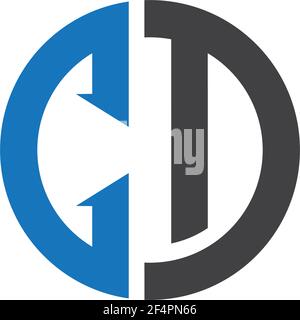 CD logo vector icon illustration design Stock Vector