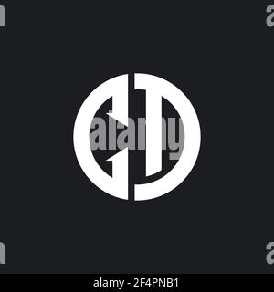 CD logo vector icon illustration design Stock Vector